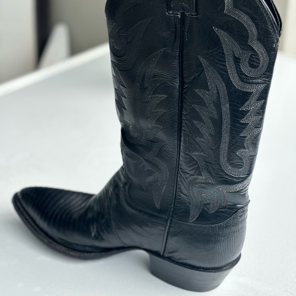 Men’s Justin black cowboy boots - Picture 3 of 10